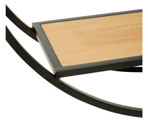 Czarna/w naturalnym kolorze wielopoziomowa metalowa półka 61 cm Mataram – Premier Housewares