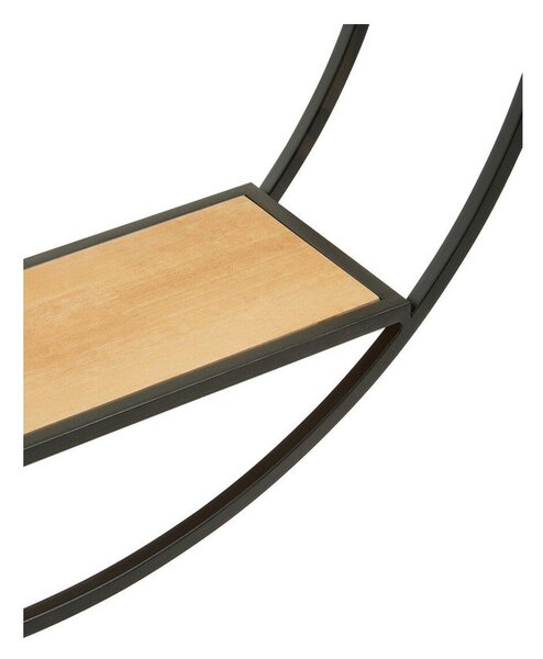 Czarna/w naturalnym kolorze wielopoziomowa metalowa półka 61 cm Mataram – Premier Housewares