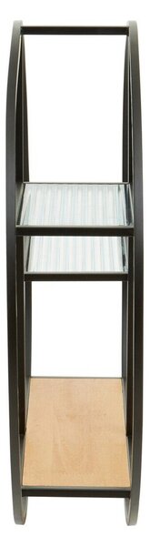 Czarna/w naturalnym kolorze wielopoziomowa metalowa półka 61 cm Mataram – Premier Housewares