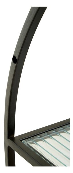 Czarna/w naturalnym kolorze wielopoziomowa metalowa półka 61 cm Mataram – Premier Housewares