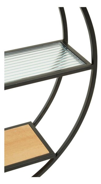 Czarna/w naturalnym kolorze wielopoziomowa metalowa półka 61 cm Mataram – Premier Housewares