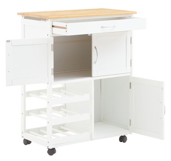 Bambusowy barek na kółkach 37x67 cm Harlow – Premier Housewares