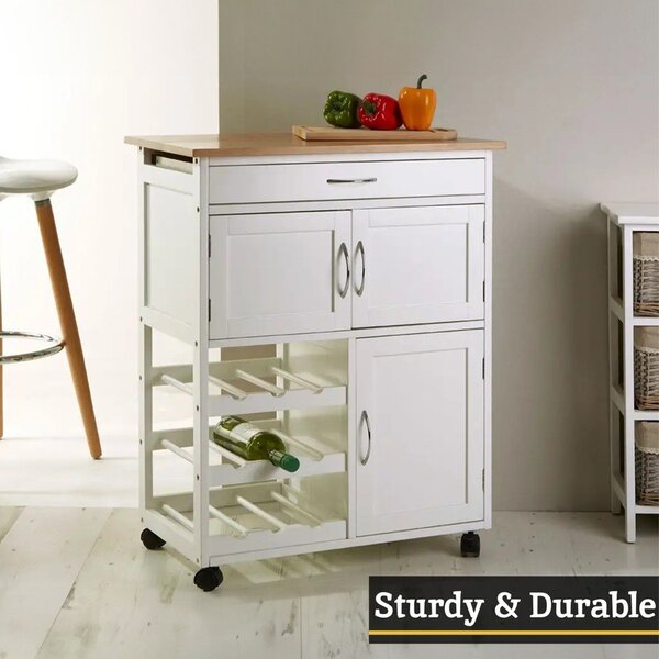 Bambusowy barek na kółkach 37x67 cm Harlow – Premier Housewares