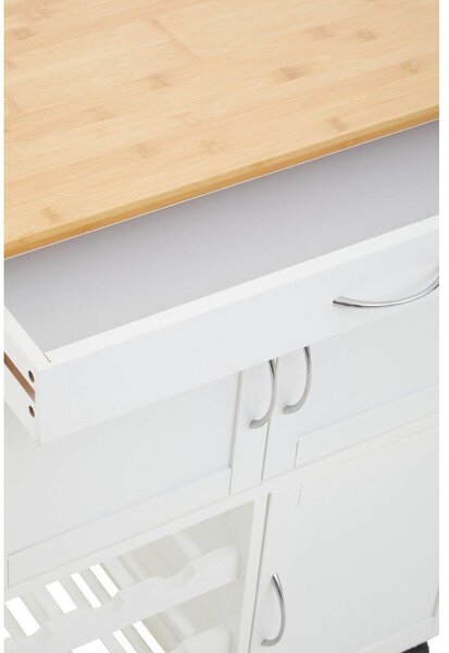 Bambusowy barek na kółkach 37x67 cm Harlow – Premier Housewares