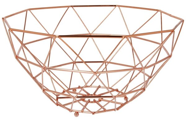 Stalowy koszyk na owoce 30x16cm BRUNBESTE różowe złoto