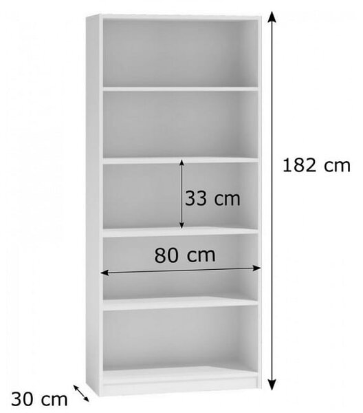 Wysoki regał na książki loft antracyt | Umeblowana.com