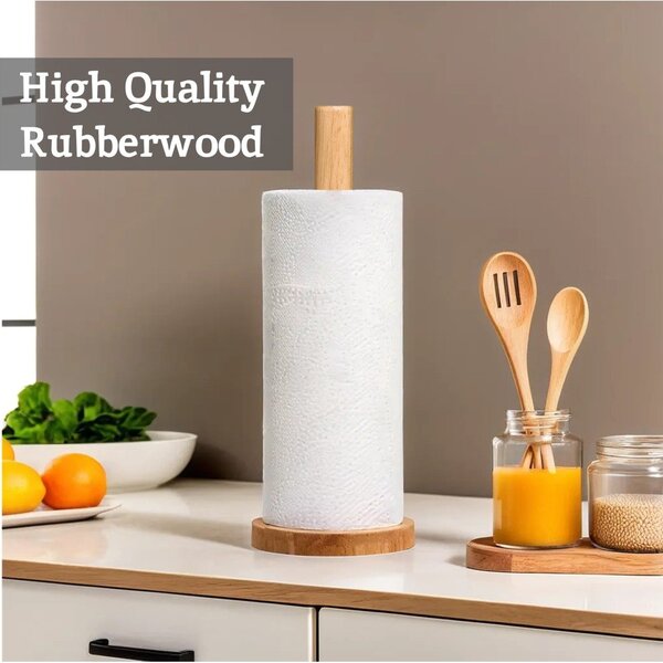 Drewniany stojak na ręczniki papierowe w naturalnym kolorze ø 12 cm Soka – Premier Housewares