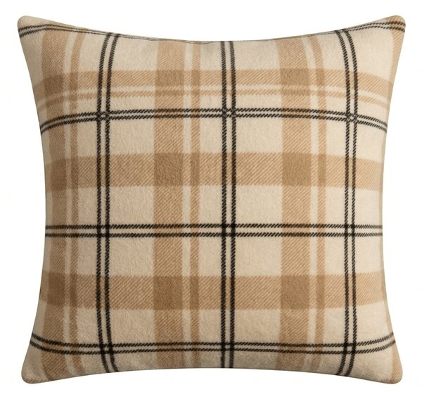 Mikropluszowa poszewka na poduszkę PLAID 45x45 cm, kremowy