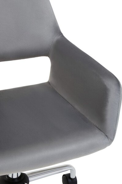 Szare tapicerowane krzesło biurowe Brent – Premier Housewares