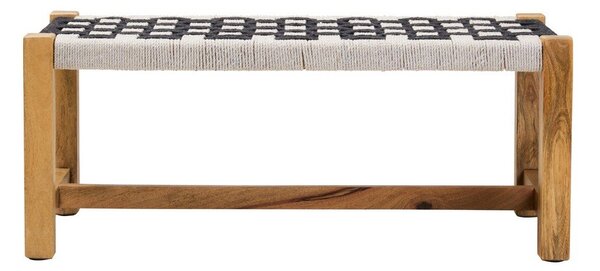 Czarno-biała drewniana ławka Satna – Premier Housewares