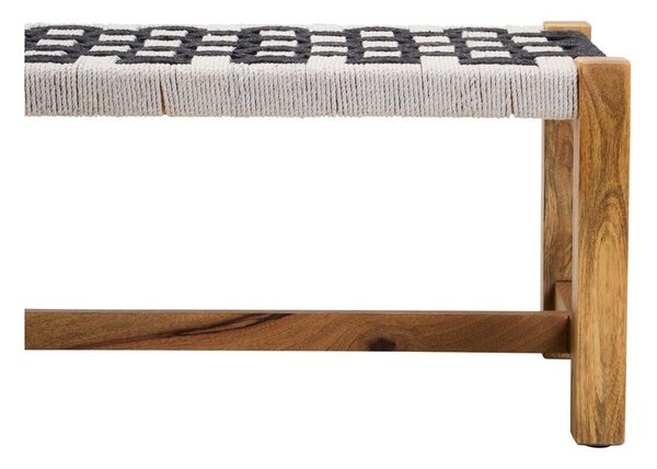 Czarno-biała drewniana ławka Satna – Premier Housewares