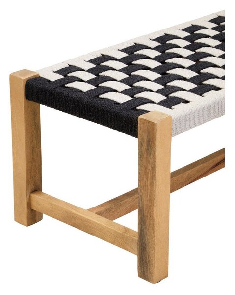Czarno-biała drewniana ławka Satna – Premier Housewares