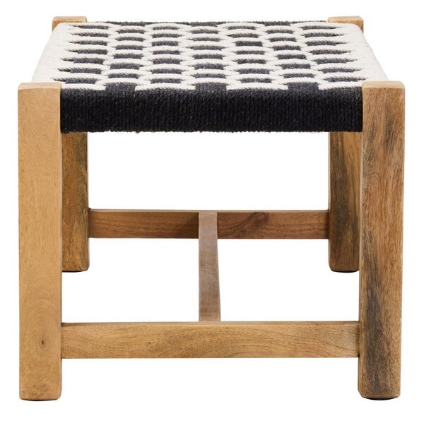 Czarno-biała drewniana ławka Satna – Premier Housewares