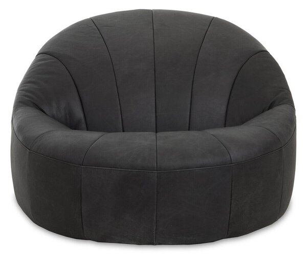 Czarny skórzany fotel Hoxton – Premier Housewares