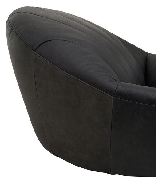 Czarny skórzany fotel Hoxton – Premier Housewares