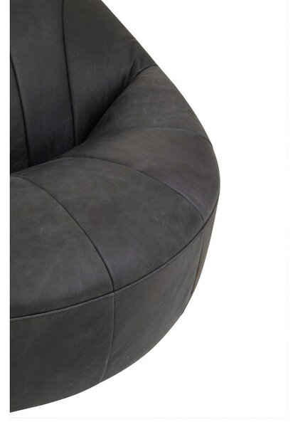 Czarny skórzany fotel Hoxton – Premier Housewares