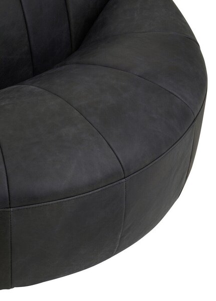 Czarny skórzany fotel Hoxton – Premier Housewares