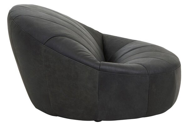 Czarny skórzany fotel Hoxton – Premier Housewares