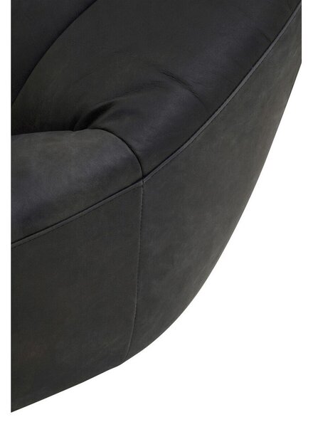 Czarny skórzany fotel Hoxton – Premier Housewares