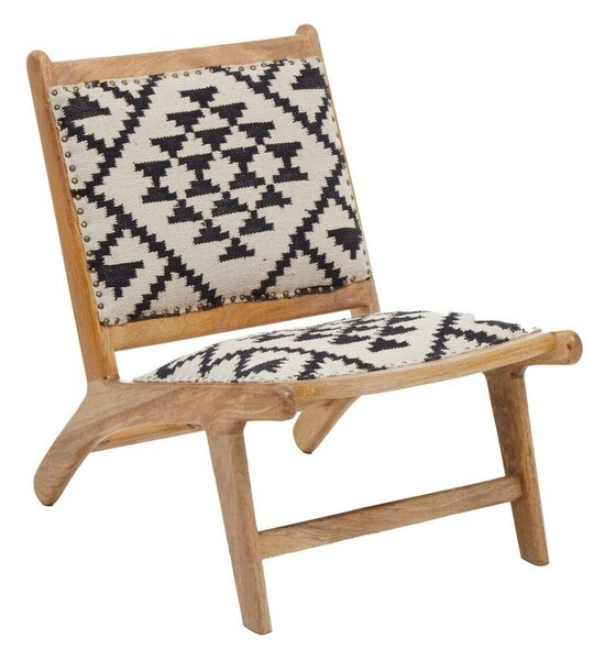 Czarno-biały/w naturalnym kolorze fotel Cefena – Premier Housewares