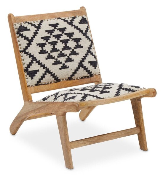 Czarno-biały/w naturalnym kolorze fotel Cefena – Premier Housewares