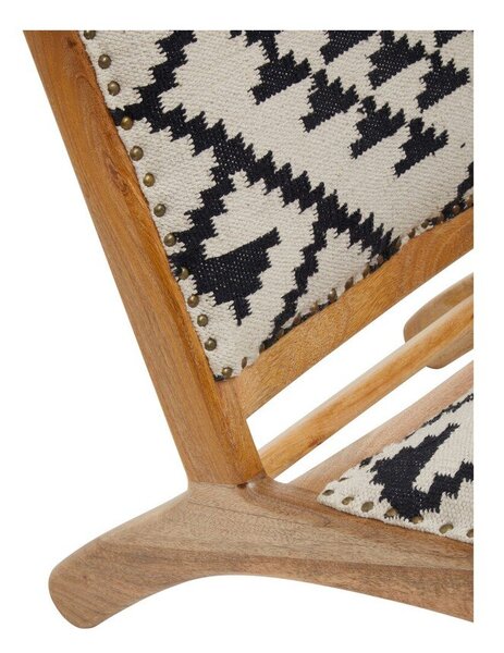 Czarno-biały/w naturalnym kolorze fotel Cefena – Premier Housewares