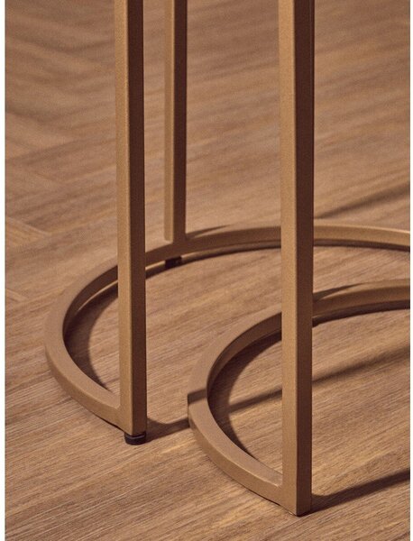 Stoliki zestaw 2 szt. z marmurowym blatem 28x45 cm Varana – Premier Housewares