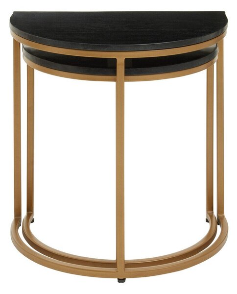 Stoliki zestaw 2 szt. z marmurowym blatem 28x45 cm Varana – Premier Housewares