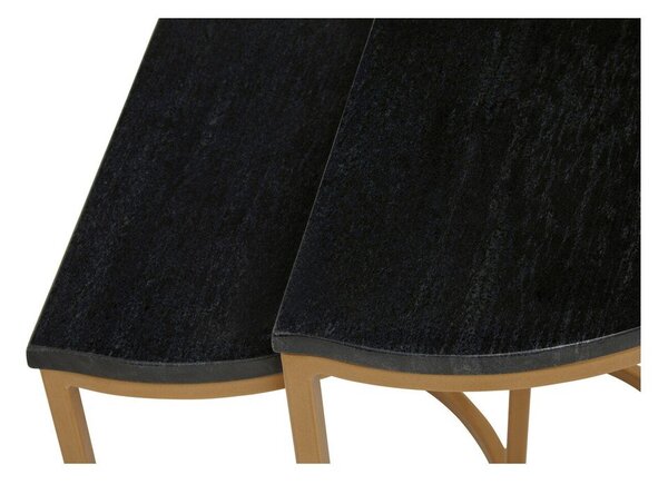 Stoliki zestaw 2 szt. z marmurowym blatem 28x45 cm Varana – Premier Housewares
