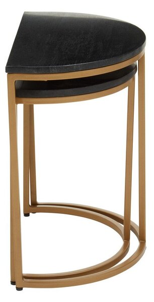 Stoliki zestaw 2 szt. z marmurowym blatem 28x45 cm Varana – Premier Housewares