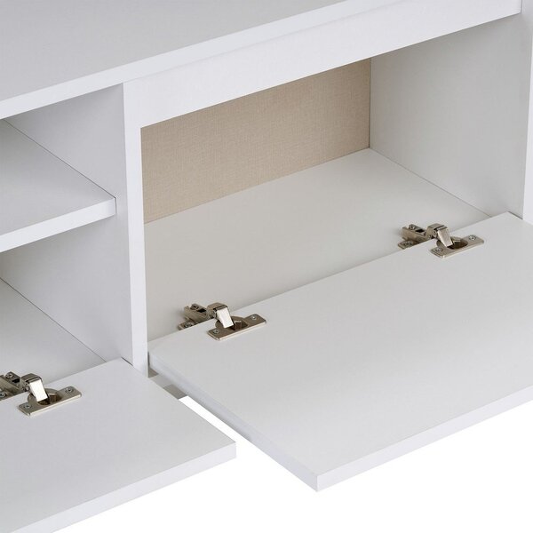 Biała szafka pod TV 160x42x30 cm Sentinel – Kalune Design