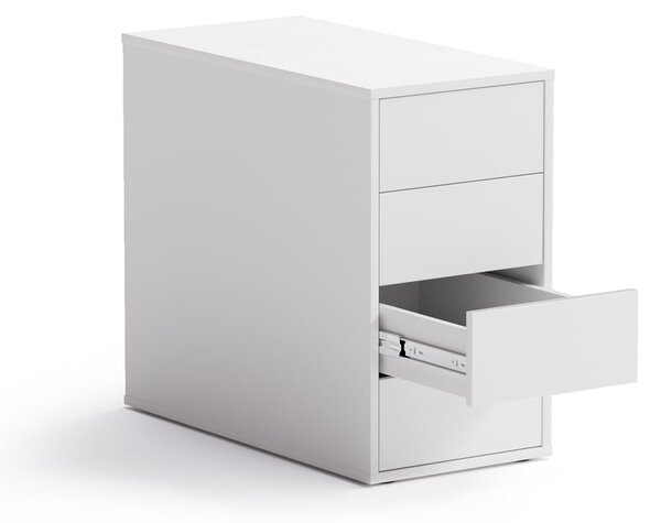 Kontener biurowy BLOCK, 400 x 800 x 710 mm, 4 szuflady, biały