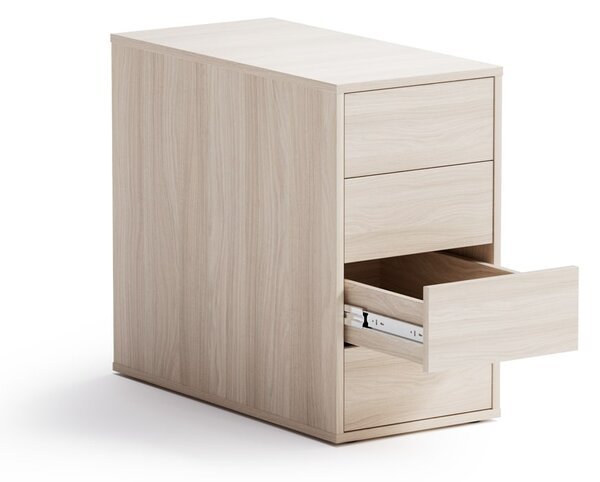 Kontener biurowy BLOCK, 400 x 800 x 710 mm, 4 szuflady, dąb naturalny