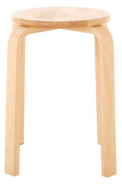 Stołek z litego drewna kauczukowego w naturalnym kolorze Heva – Premier Housewares