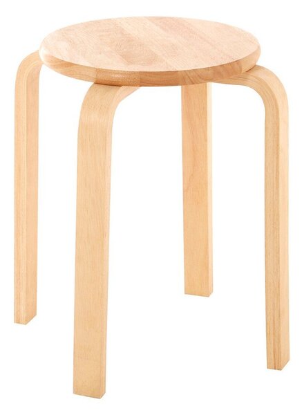 Stołek z litego drewna kauczukowego w naturalnym kolorze Heva – Premier Housewares