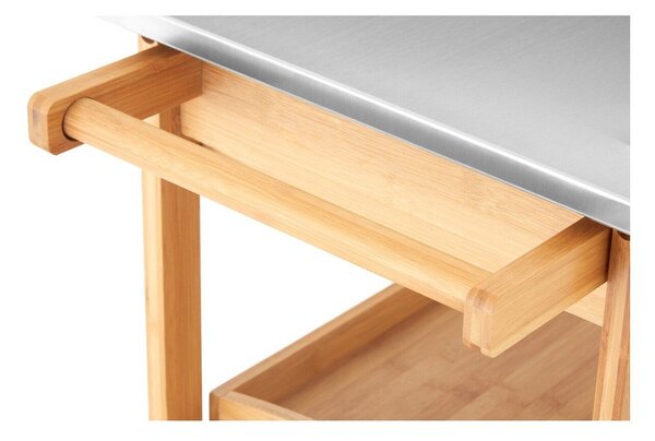 Bambusowy barek na kółkach 41x58 cm Harlow – Premier Housewares