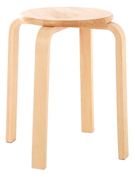 Stołek z litego drewna kauczukowego w naturalnym kolorze Heva – Premier Housewares