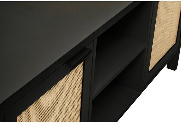 Czarna szafka pod TV 120x52x38 cm Sherman – Premier Housewares