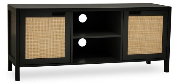 Czarna szafka pod TV 120x52x38 cm Sherman – Premier Housewares