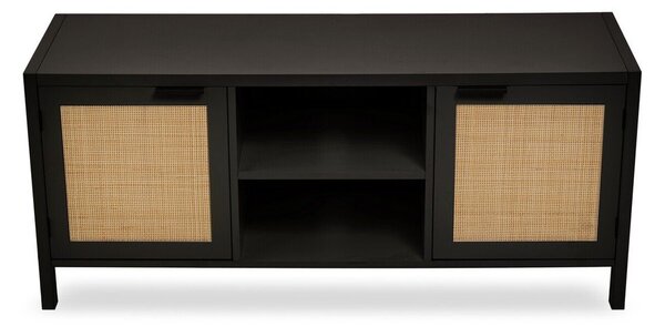 Czarna szafka pod TV 120x52x38 cm Sherman – Premier Housewares