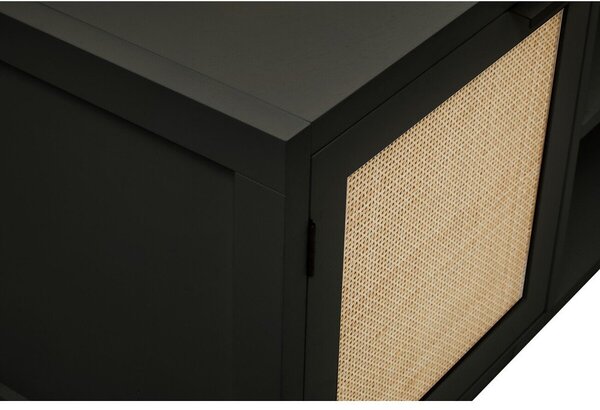 Czarna szafka pod TV 120x52x38 cm Sherman – Premier Housewares