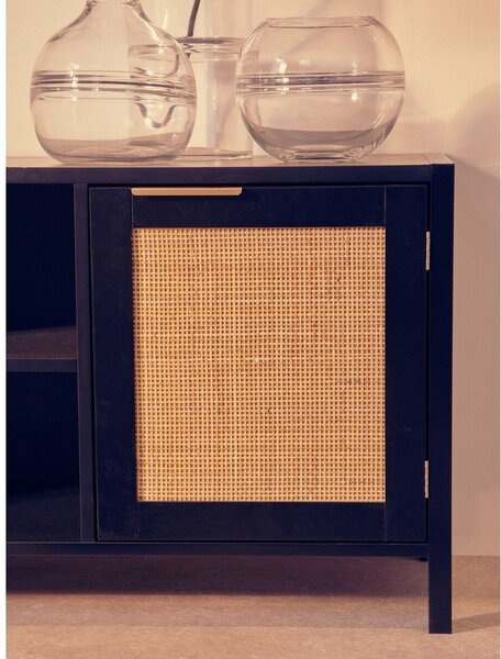 Czarna szafka pod TV 120x52x38 cm Sherman – Premier Housewares