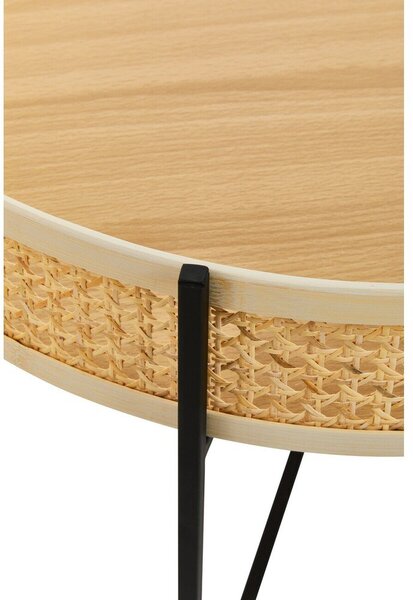 Rattanowy okrągły stolik w naturalnym kolorze ø 60 cm Depok – Premier Housewares