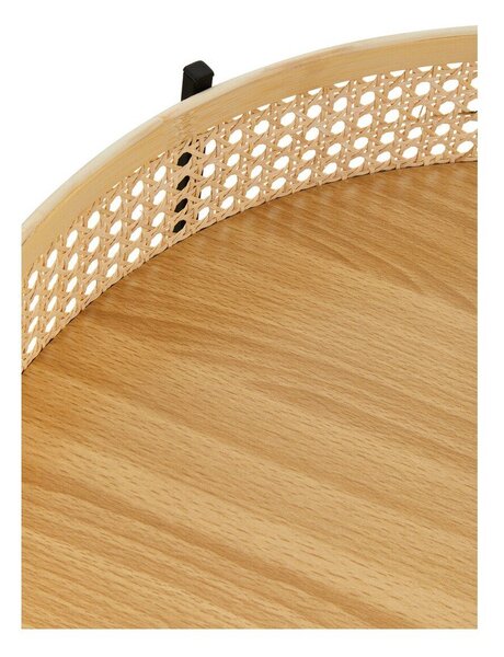 Rattanowy okrągły stolik w naturalnym kolorze ø 60 cm Depok – Premier Housewares