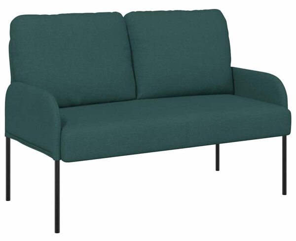 Nowoczesna sofa w ciemnej zieleni z minimalistycznym stylem