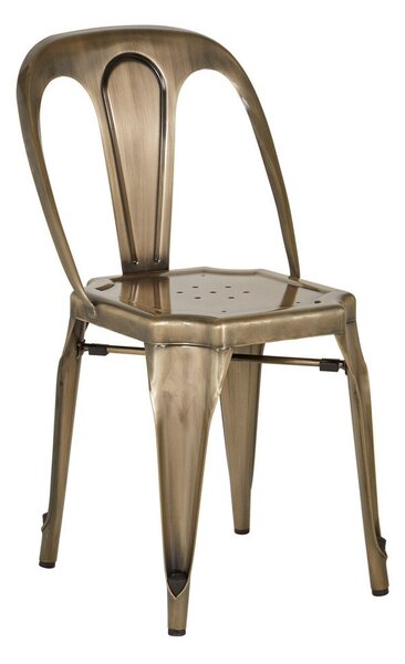 Metalowe krzesło w kolorze mosiądzu Grange – Premier Housewares