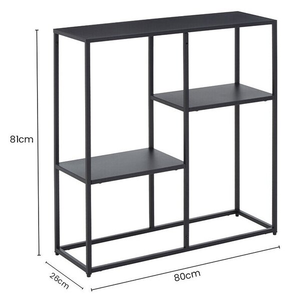 Czarny stalowy regał 80x81x26 cm Acero – Premier Housewares