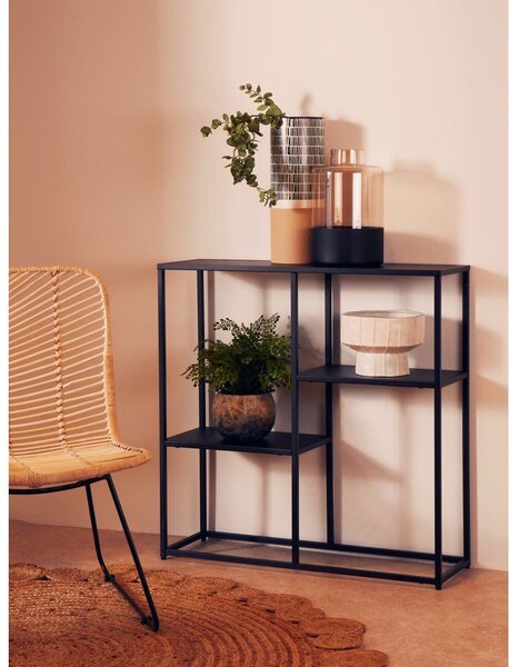 Czarny stalowy regał 80x81x26 cm Acero – Premier Housewares