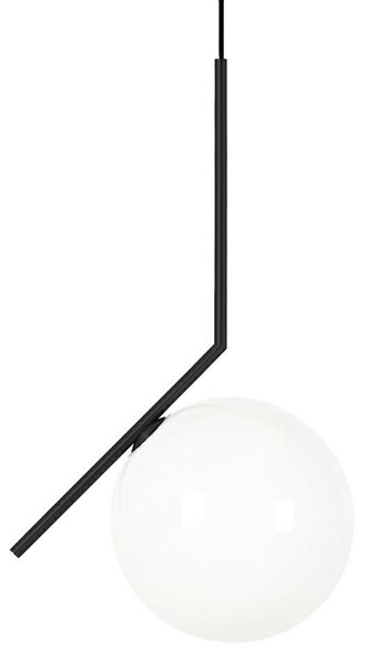 EMWOmeble Lampa wisząca HALM 20 czarna - szkło, metal