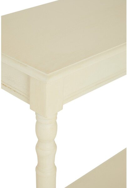 Konsola z litego drewna sosnowego w kolorze kości słoniowej 30x80 cm Heritage – Premier Housewares